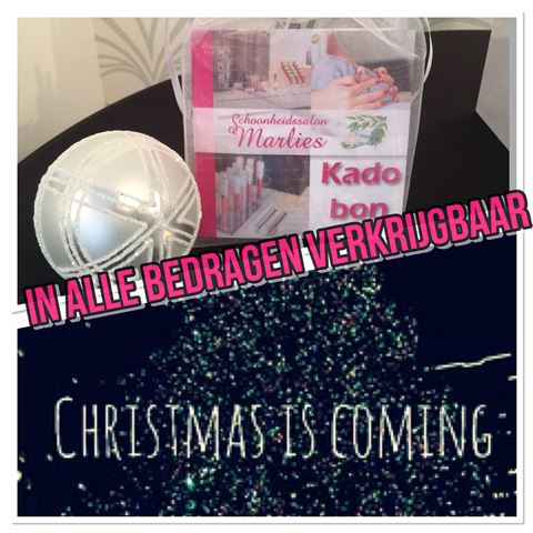 Kerst cadeau schoonheidssalon Marlies cadeaubon elk gewenst bedrag Hoogeveen