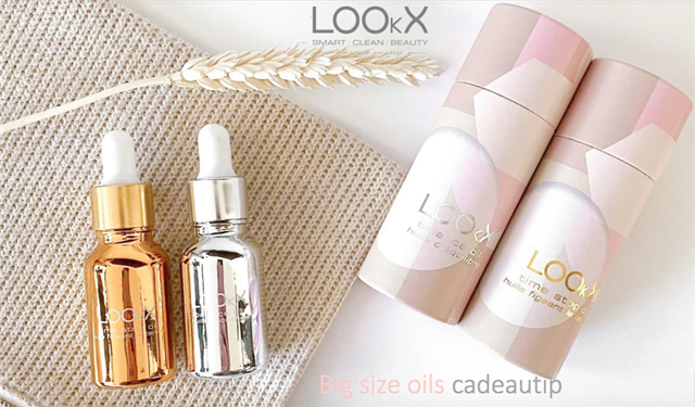 Big size oil Lookx Skincare balance en time stol oil Skin & Beauty Marlies Hoogeveen kerst cadeau